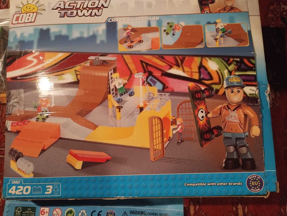 Klocki Cobi Szalony Skatepark - seria Action Town nr 1880