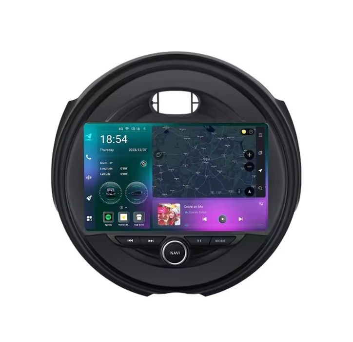 Rádio Mini F55 F56 Android 14 (Novo)