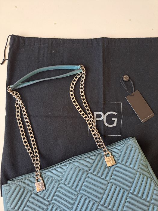 Shoulder Bag Silver Blue Purificación García