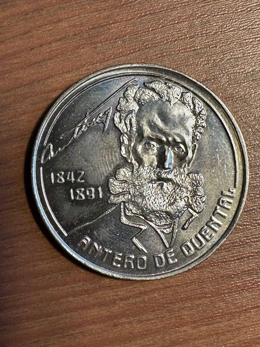 Moeda Prata 100 escudos Antero Quental