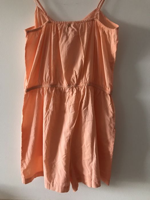 Macacão calções laranja pastel MO