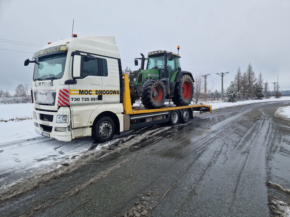 Pomoc drogowa  transport  maszyn  budowlanych  do 16 Ton holowanie tir
