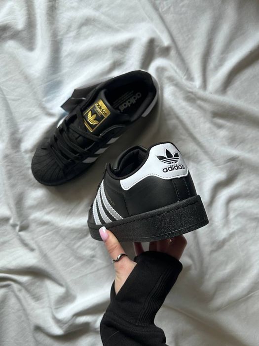 Adidas Superstar Black White кросівки адідас суперстар чорні