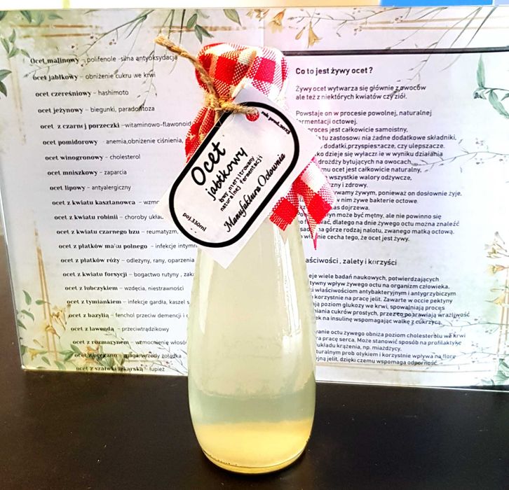 Ocet jabłkowy żywy 300ml Manufaktura Octownia