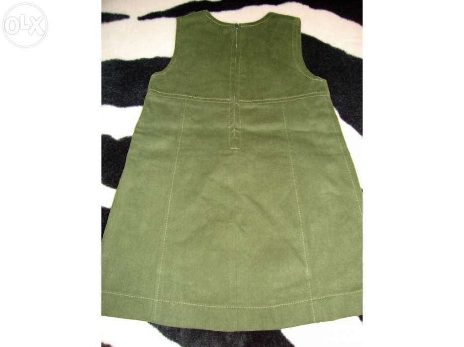 Vestido em bombazina verde NOVO