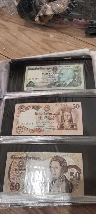 Coleção de notas Portuguesas Escudos