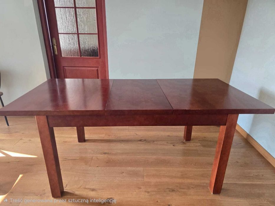 Klasyczny, drewniany stół do jadalni lub salonu+ nakładany blat gratis