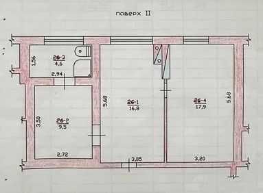 Продається 2 х кімнатна квартира в селі Красносілка
