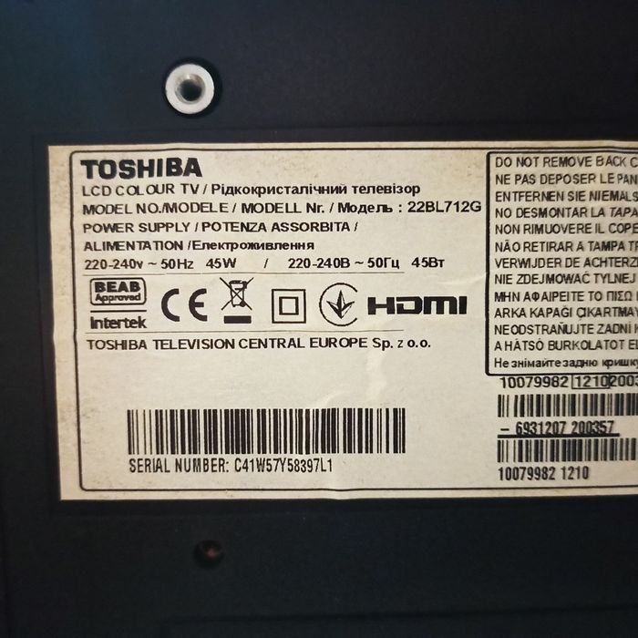 TV lcd a cores Toshiba
