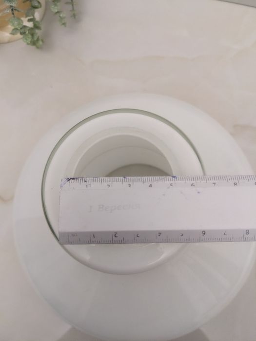 Старинный винтажный стеклянный плафон для настольной лампы