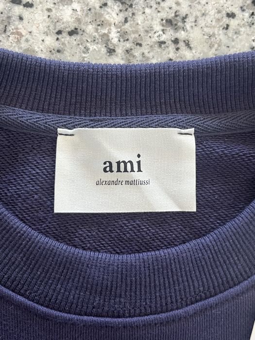 Sweatshirt AMI Paris Azul Marinho – Tamanho M