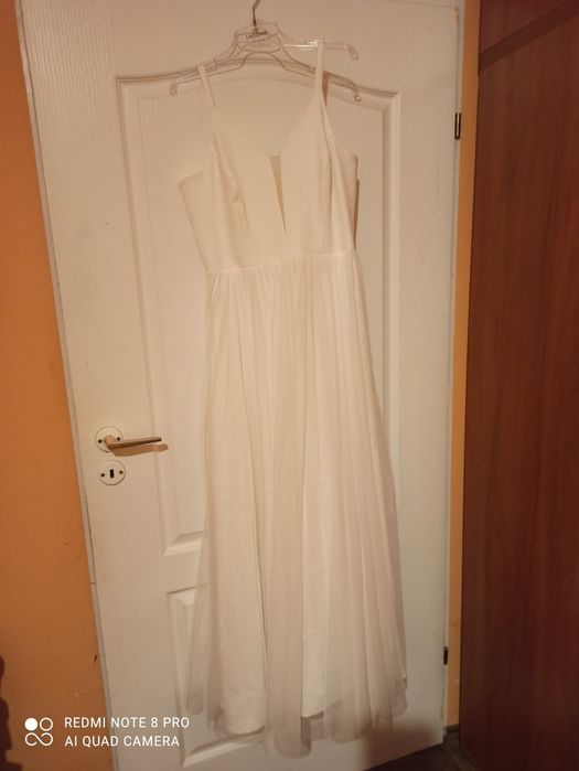 Suknia ślubna, bolerko i buty M/L