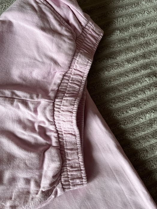 Spodnie lekko ocieplane dla dziewczynki jasnoróżowe, roz 128, Sinsay