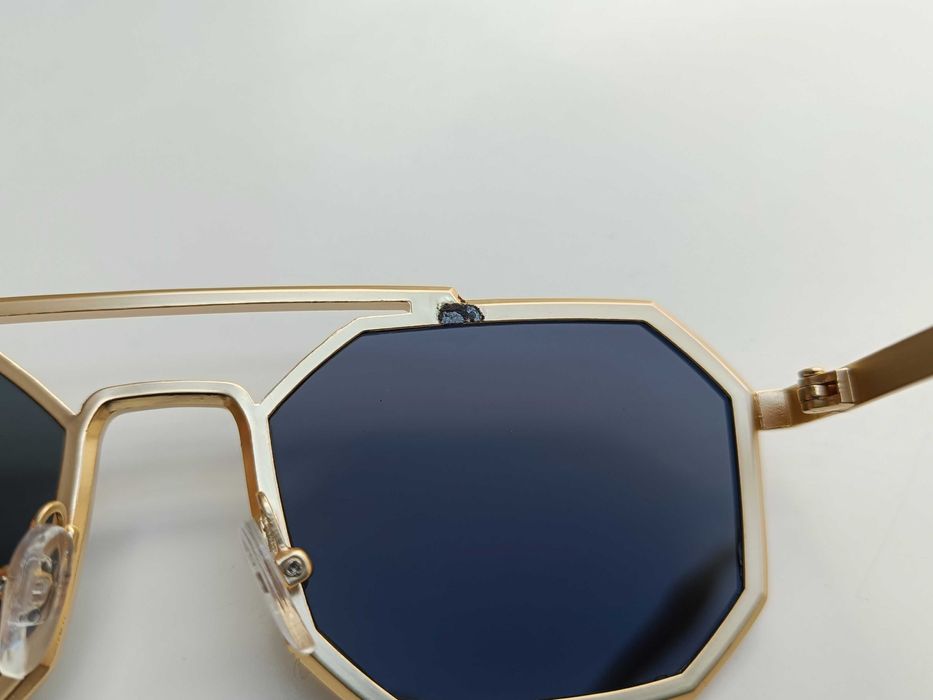 Okulary przeciwsłoneczne prostokątne steampunk retro punk - ICON.