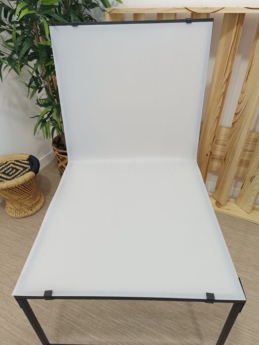 Mesa de estúdio fotográfico dobrável 61x110 cm