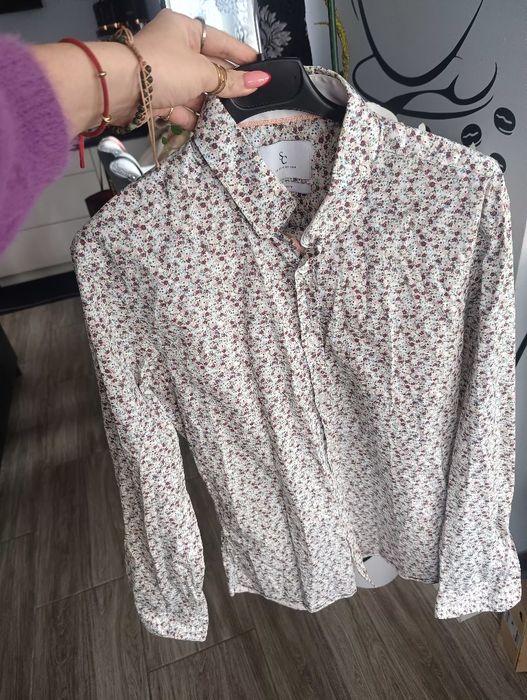 Koszula premium w kwiaty biznesowa