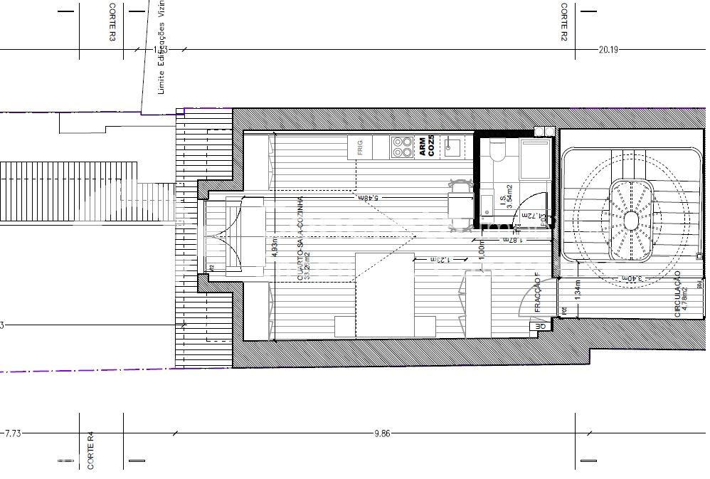 Apartamento T0 novo no centro histórico de Braga