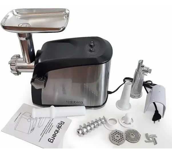 Мясорубка Rainberg  GERMANY + соковыжималка 3 насадки + реверс 3800W