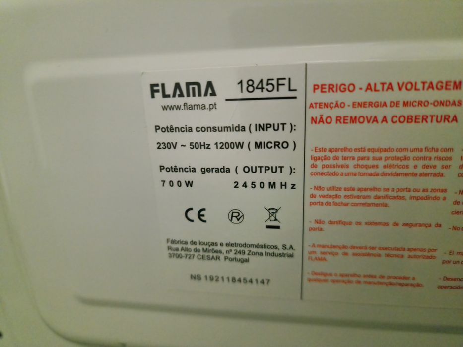 Microondas  flama