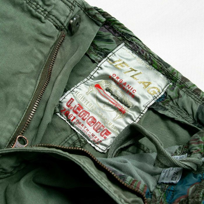 Jetlag y2k baggy spodnie cargo z paskami L/XL khaki