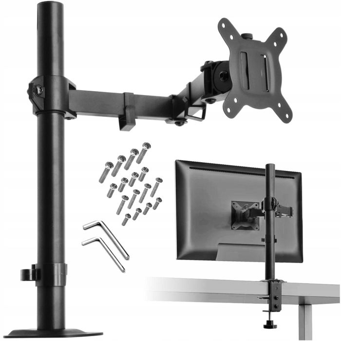 Obrotowy uchwyt  biurkowy DO MONITORA REGULOWANY VESA 13”-32"