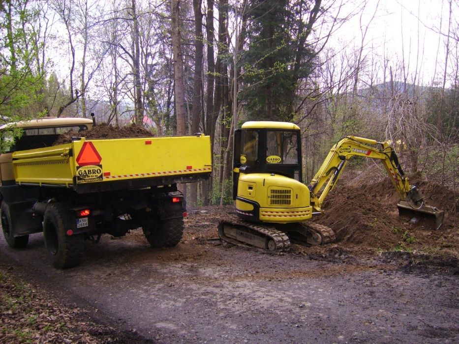 MURY GABIONOWE OPOROWE, niwelacje terenu, roboty ziemne, brukarstwo