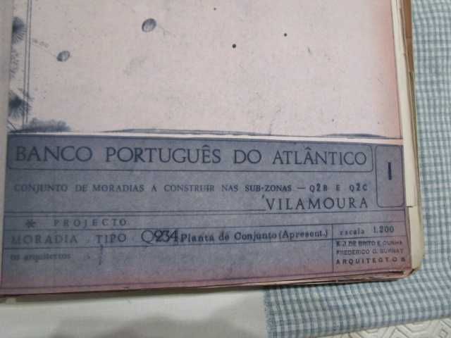 Plantas antigas Vilamoura urbanização Banco Português Atlântico