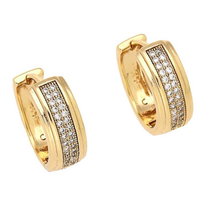 Kolczyki Stal chirurgiczna 316L KÓŁKA Z BRYLANTAMI