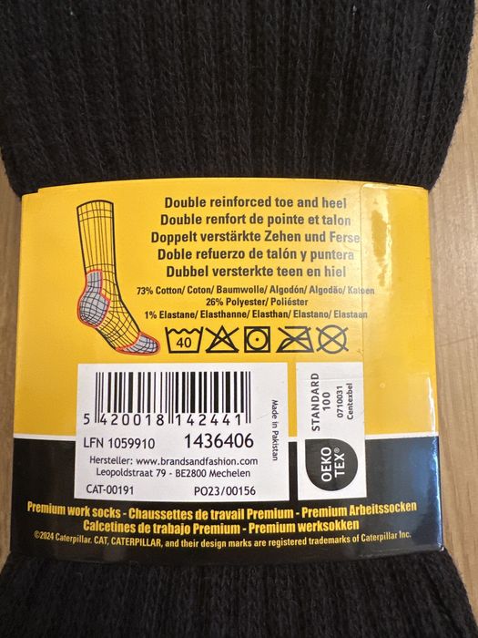 Шкарпетки робочі чоловічі CAT Caterpillar inc. Вир-во Бельгія. 3пари