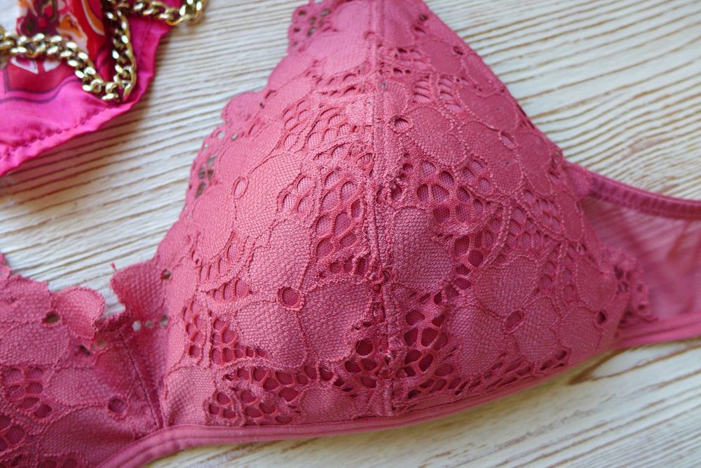 H&M malwowy skandynawski 80B 75B stanik bra biustonosz codzienny ładny