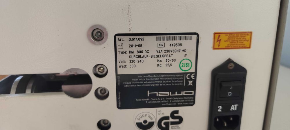 Máquina de selar Hawo