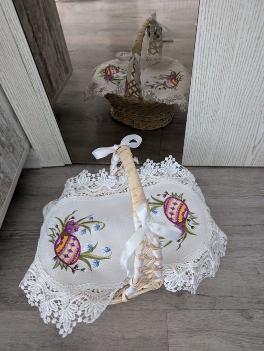 Великодній кошик плетений серветка