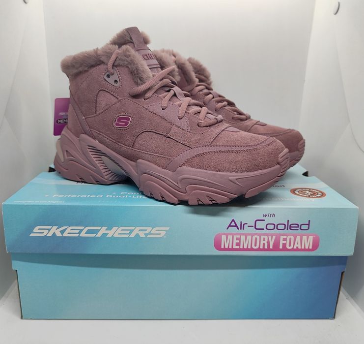 Замшевые 25,5см теплые кроссовки ботинки Skechers Stamina оригинал