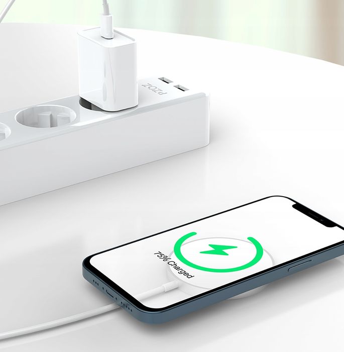 Ładowarka Indukcyjna Krainagsm K9A Do Apple Iphone Pro Max Biały