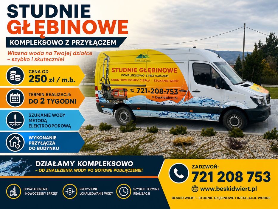 Studnie Głębinowe Pewel Wielka Kocurów Pewel Ślemieńska Pewelka