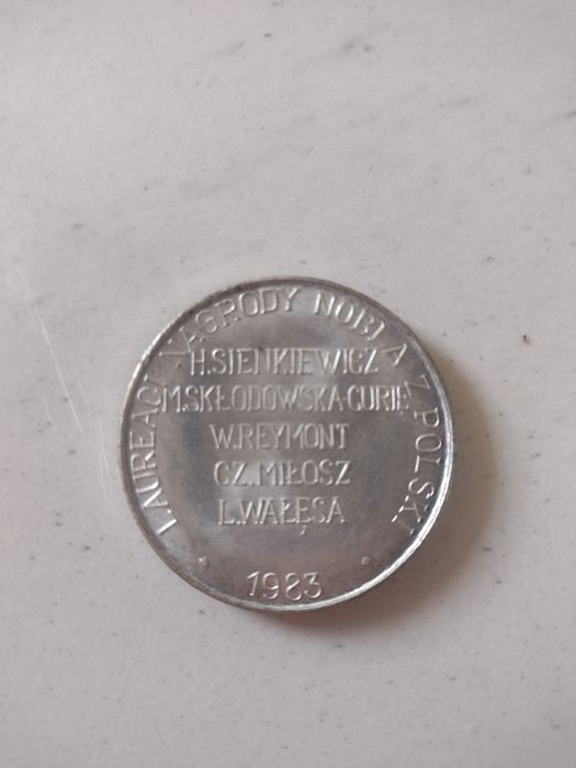 Medal,Lech Wałęsa,Pokojowa Nagroda Nobla 1983r.