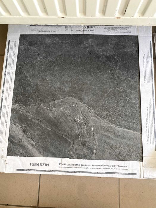 Tubądzin Grand Cave Graphite 60x60 – gres grafitowy