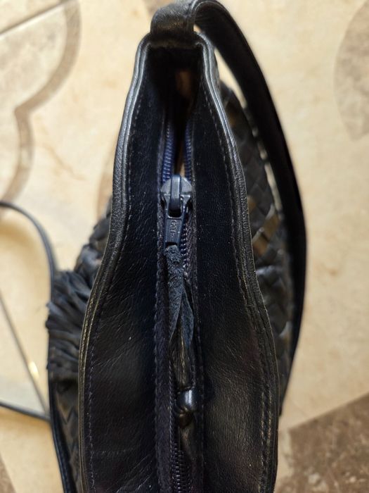 Сумка з плетеної шкіри