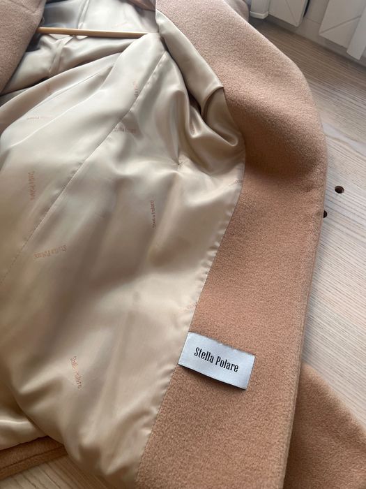 Жіноче  пальто кольору CAMEL з шерсті бренду STELLA POLARE, 46 розмір