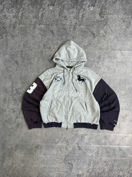 Project GRAILZ G/R gr кофта zip up худи серая зипка худі сіра зіп M S