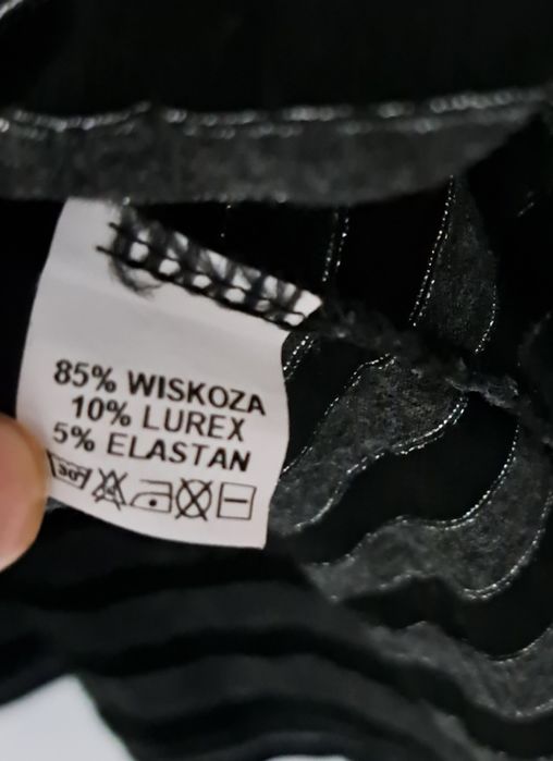 Bluzka w paski z golfem Barbara B 40 L wiskoza