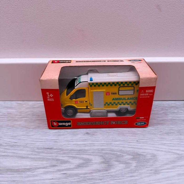 Bburago Emergency Force – Ambulância Falck Die-Cast – Novo em Caixa