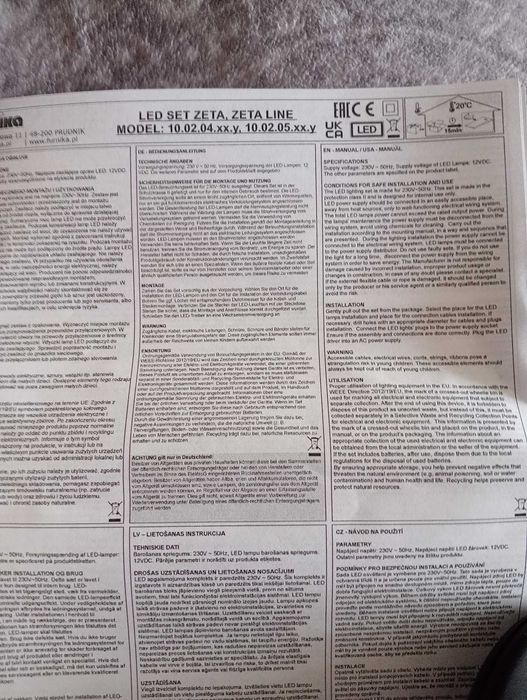 Oświetlenie line 1-pkt klips LED plastik L-60 biały zimny