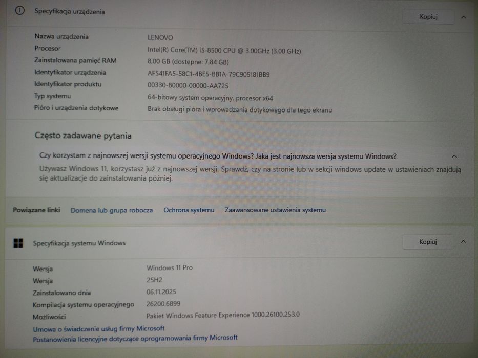 Komputer PC2 Lenovo ThinkCentre M920