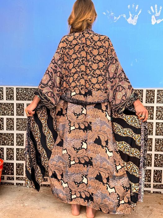 Kimono długie patchwork boho