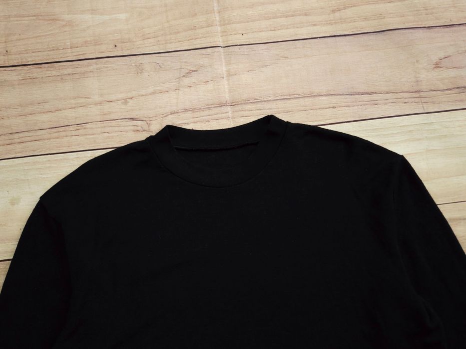JANUS Bluzka Męska 100 % Wełna Merino Czarna r. L