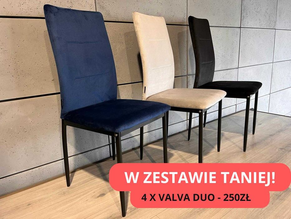 Krzesła do salonu kuchni jadalni tapicerowane VALVA LUGANO nowe
