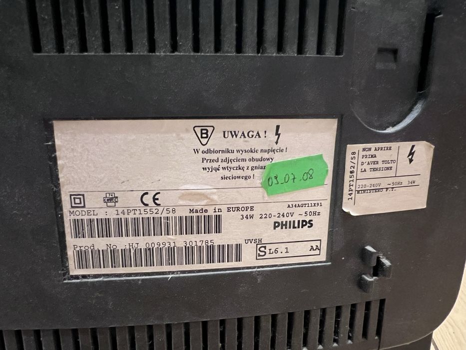 Sprzedam retro telewizor Philips 14” CRT