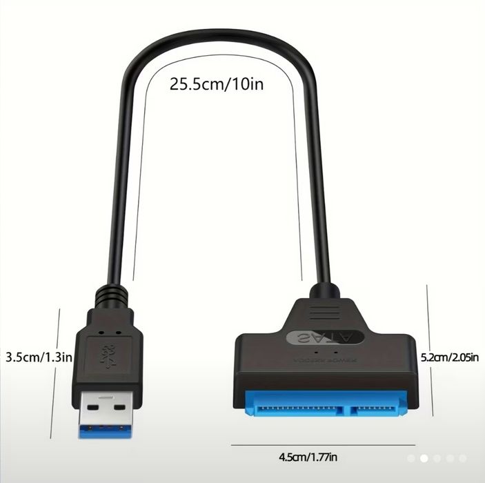 кабель адаптер високошвидкісний USB 3.0 до SATA III для 2.5-дюймових H
