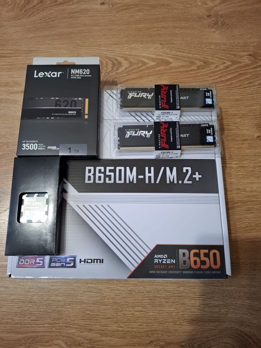 Zestaw  gamingowy Ryzen 5 7500f B650 16Gb ddr5 1Tb ssd m.2